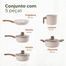 Jogo de Panelas Cerâmico Antiaderente 5 Peças