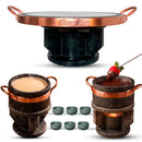 Kit Fondue de Pedra Sabão 37cm com Tigelas de Molho
