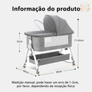 Berço Infantil Balanço Automático Regulável com Mosqueteiro e Segurança
