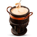 Kit Fondue de Pedra Sabão 37cm com Tigelas de Molho